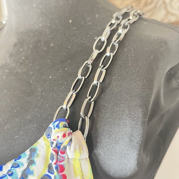 Derek ❤️ Plus Sleeveless Blouses Chain Straps Shoulders & Back Multicolor Sz 1x? - Picture 4 of 8